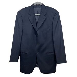 Joseph Abboud Dark Navy Blue Suit Jacket 40R W34 Sports Coat Business Semiformal